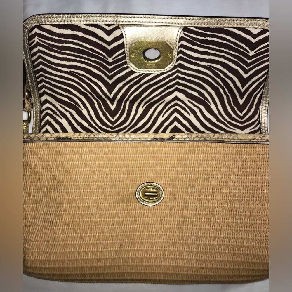 Coach Straw Python Clutch - Picture 9 of 15